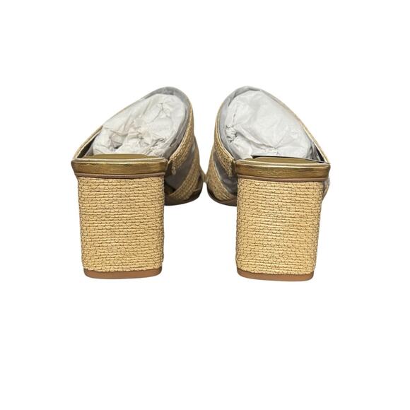 NIB! Sarto Flexa Carly Slide Sandal Natural Beige Raffia - Size 8.5 - Picture 10 of 14